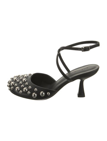Christopher Esber Pumps Leather Studded Accents Mules 6