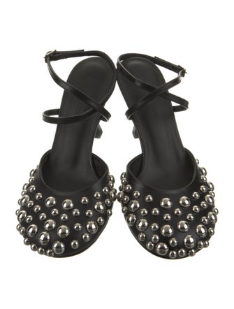 Christopher Esber Leather Studded Accents Mules