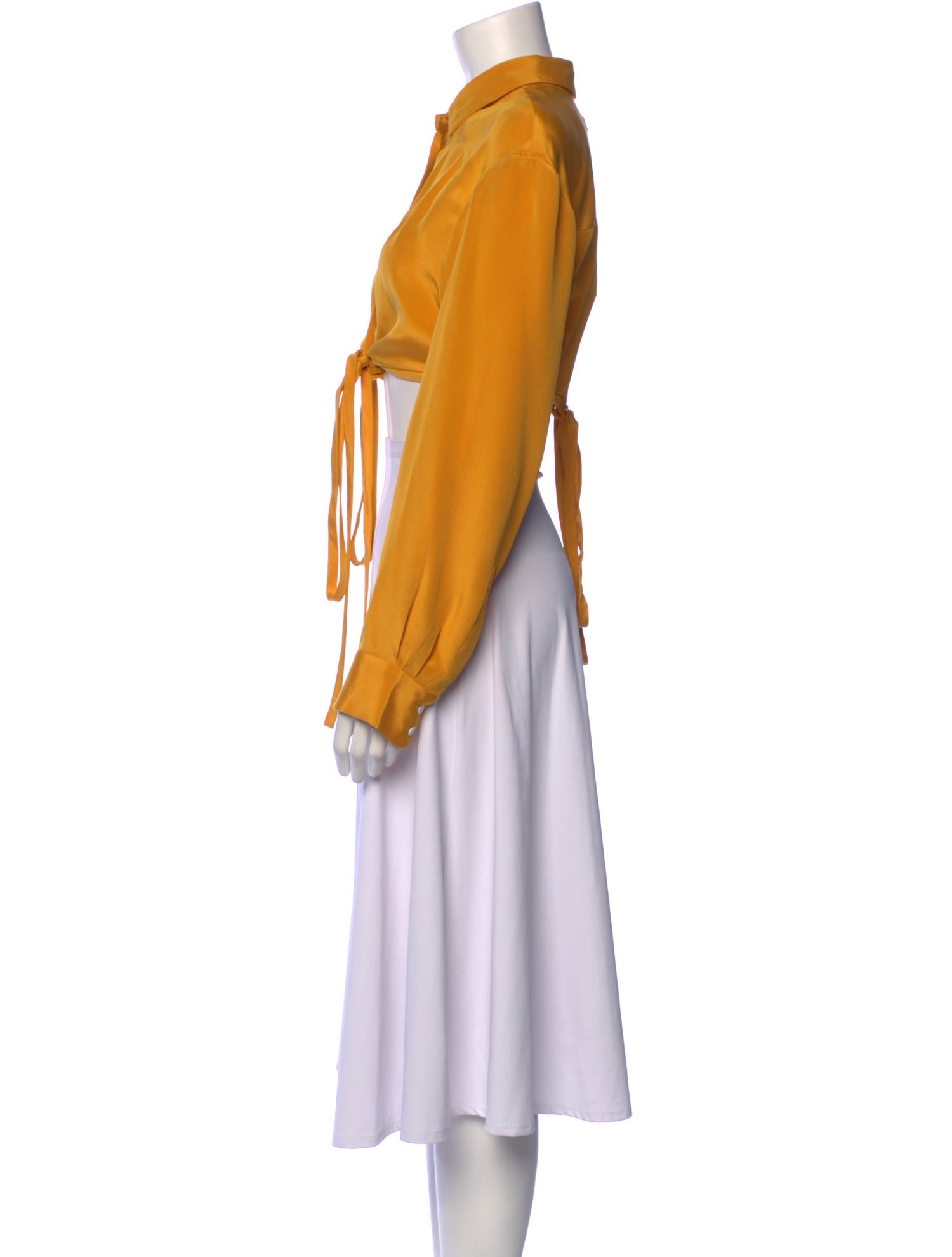 Christopher Esber Silk Long Sleeve Blouse