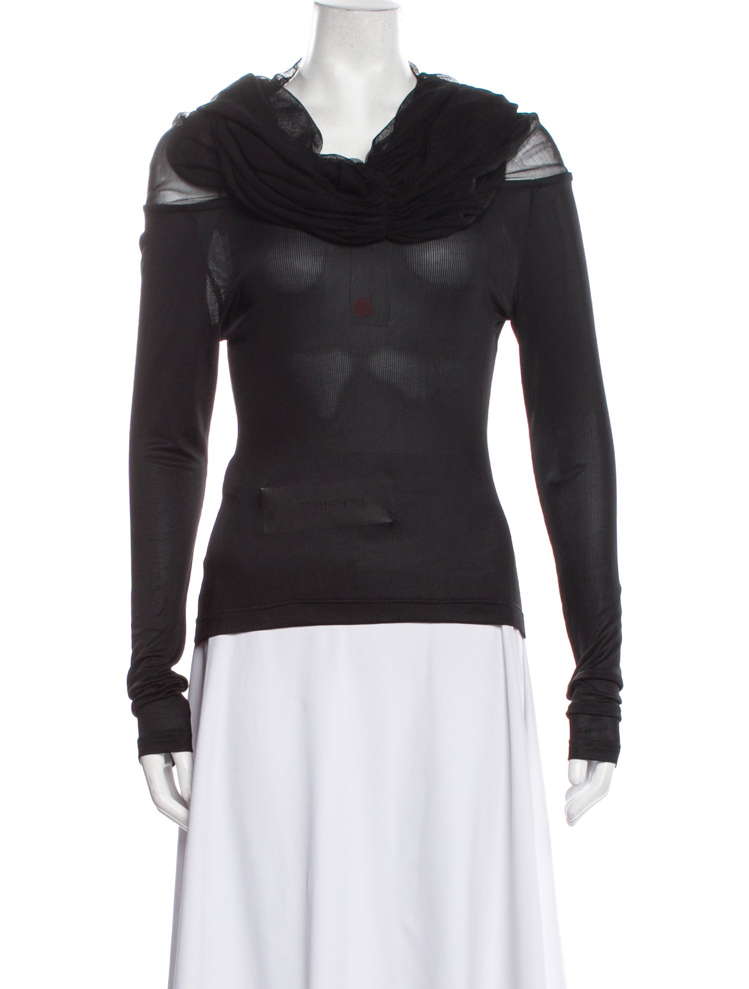 Christopher Esber Cowl Neck Long Sleeve Top