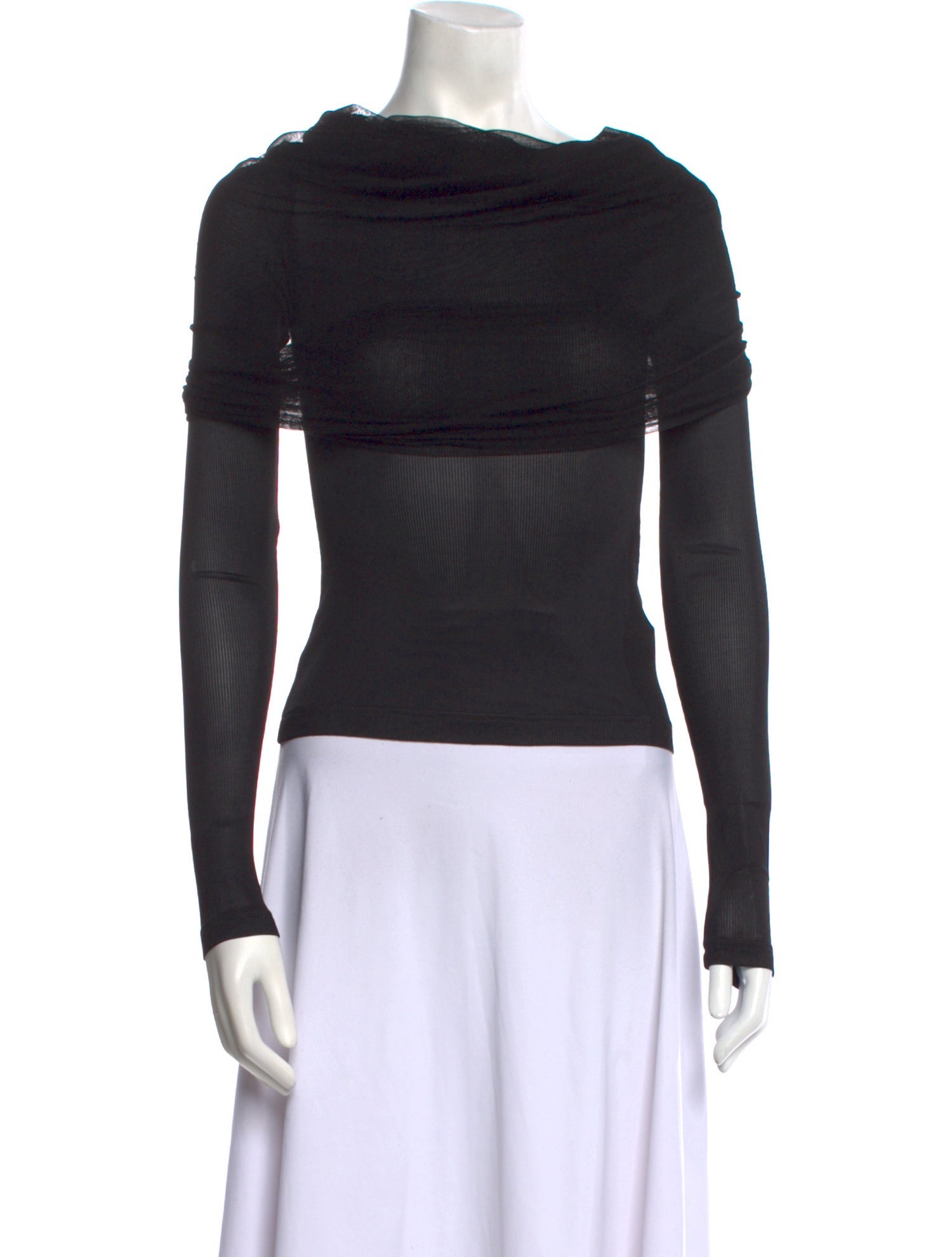 Christopher Esber Bateau Neckline Long Sleeve Top