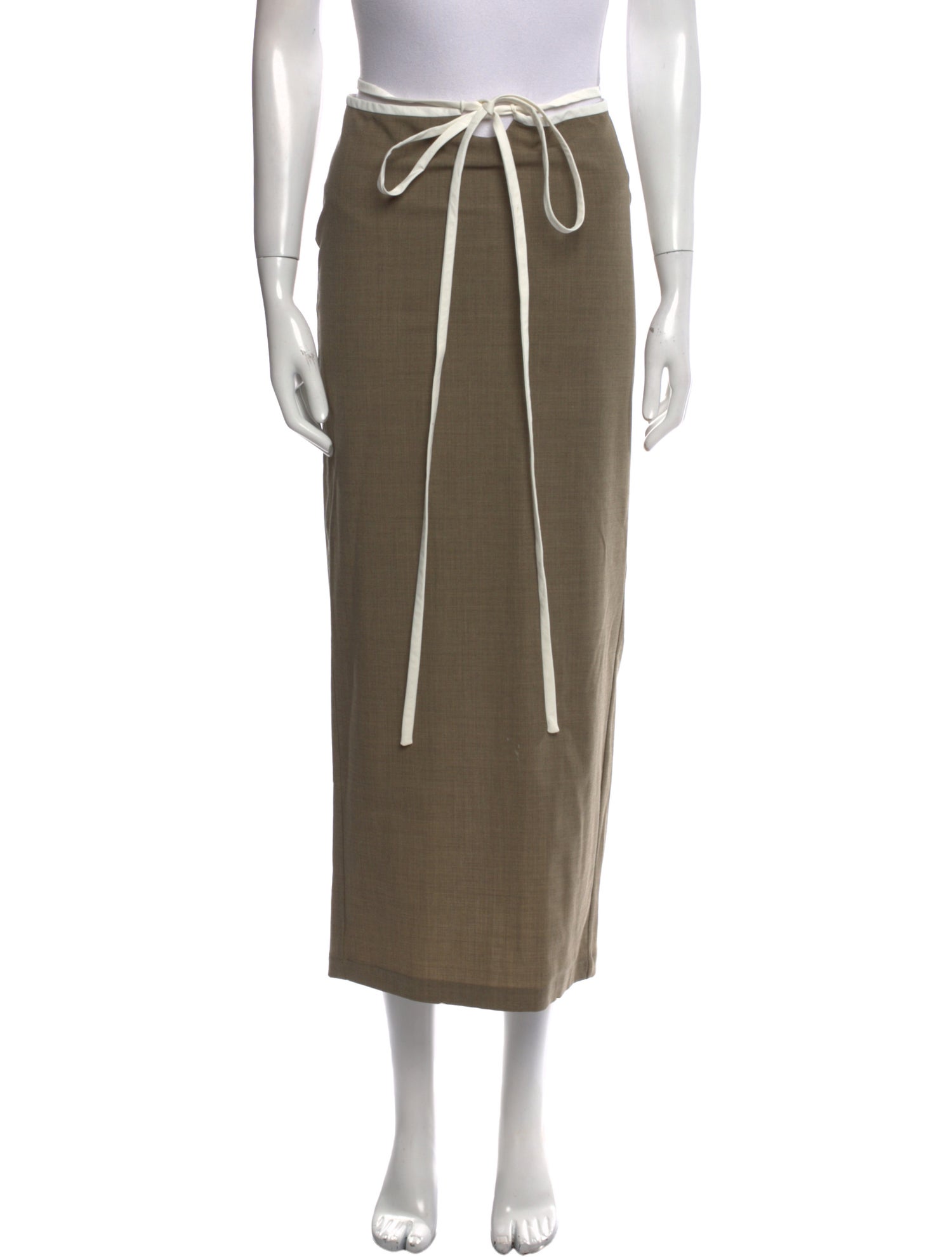 Christopher Esber Wool Midi Length Skirt