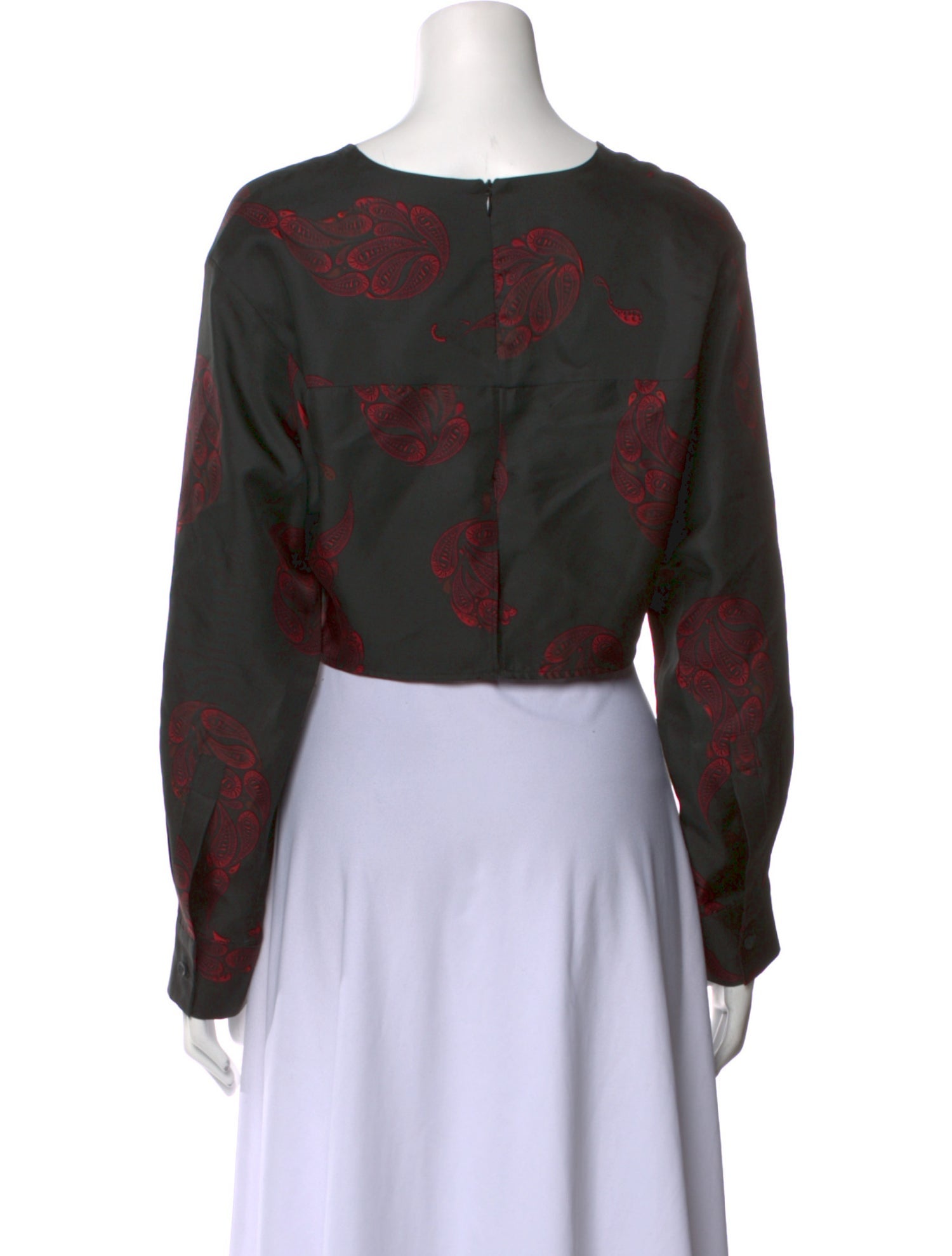 Christopher Esber Printed V-Neck Crop Top