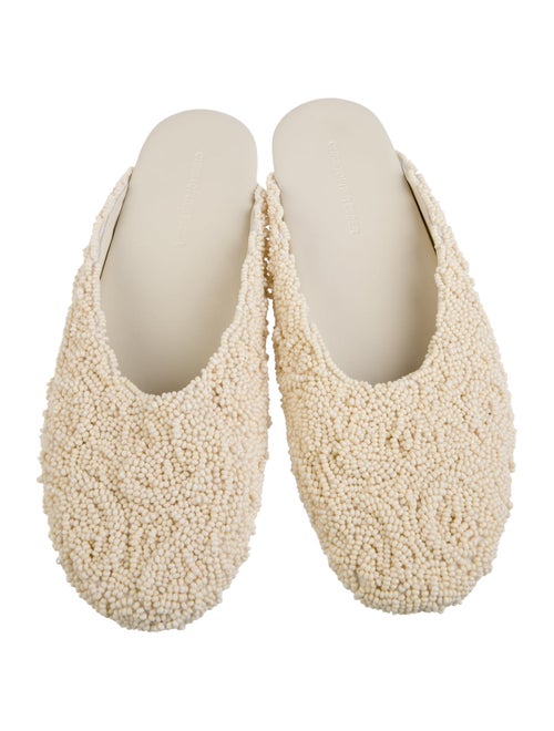 Christopher Esber Leather Beaded Accents Mules