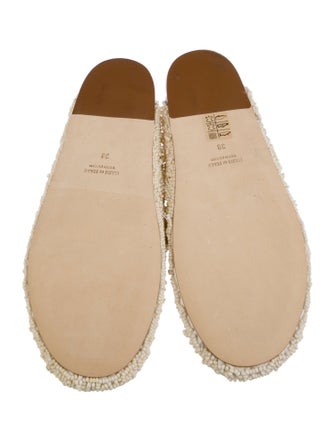 Christopher Esber Leather Beaded Accents Mules