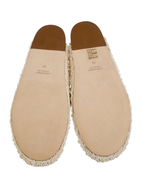 Christopher Esber Leather Beaded Accents Mules