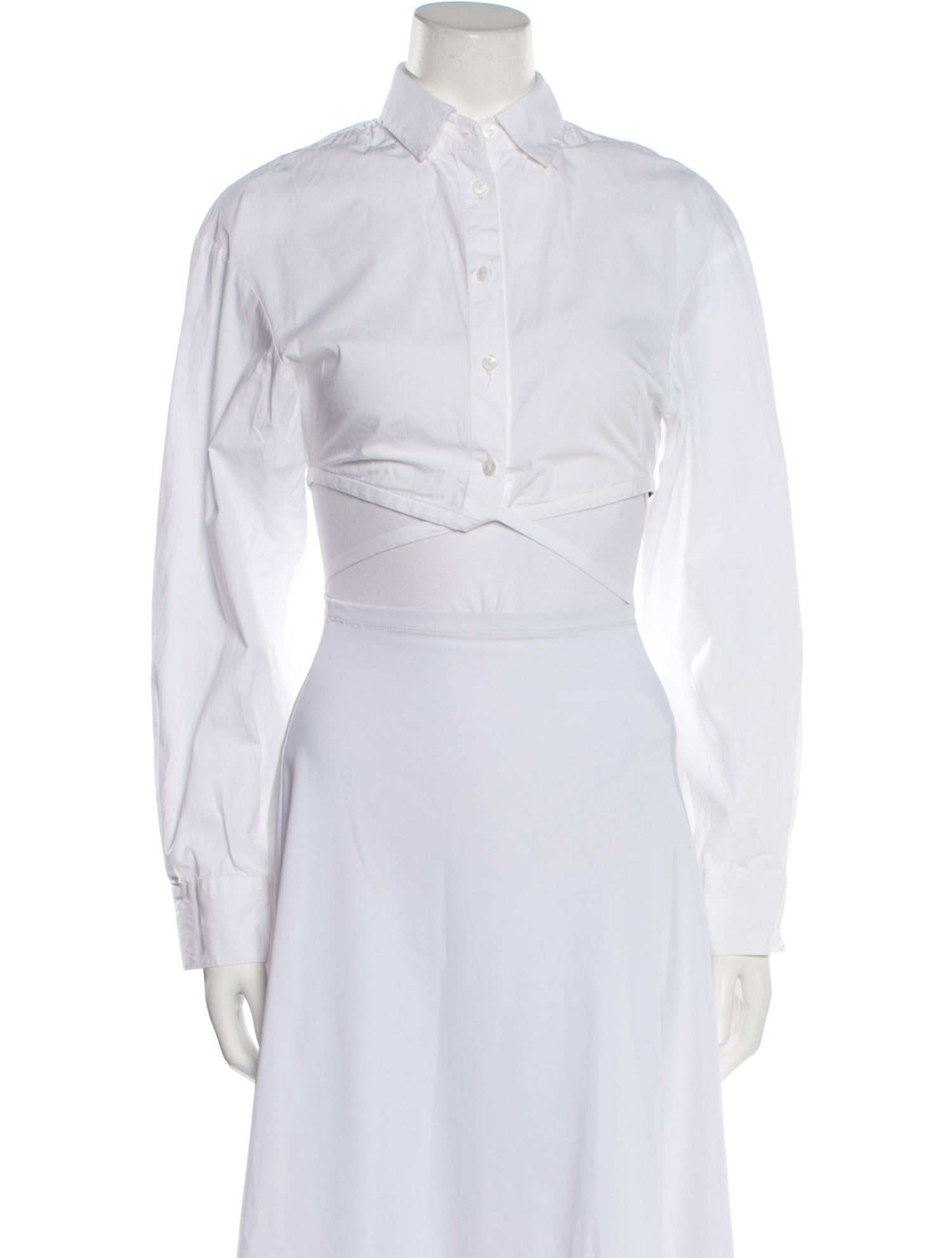 Christopher Esber Long Sleeve Crop Top