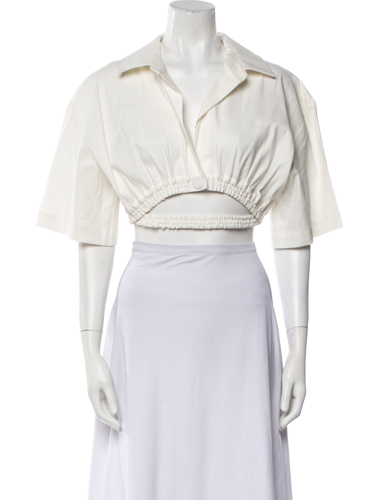 Christopher Esber Short Sleeve Crop Top