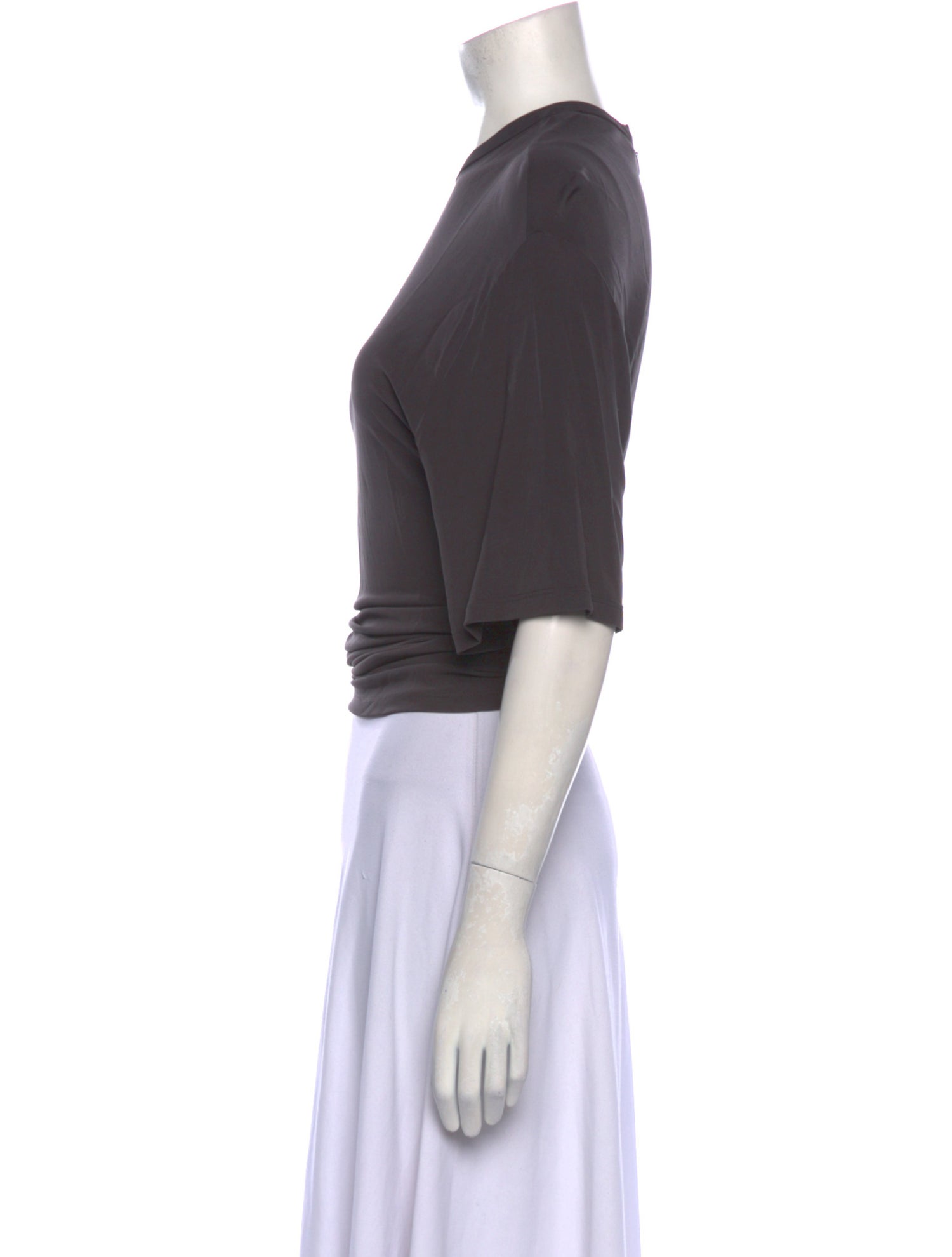 Christopher Esber Crew Neck Short Sleeve Crop Top