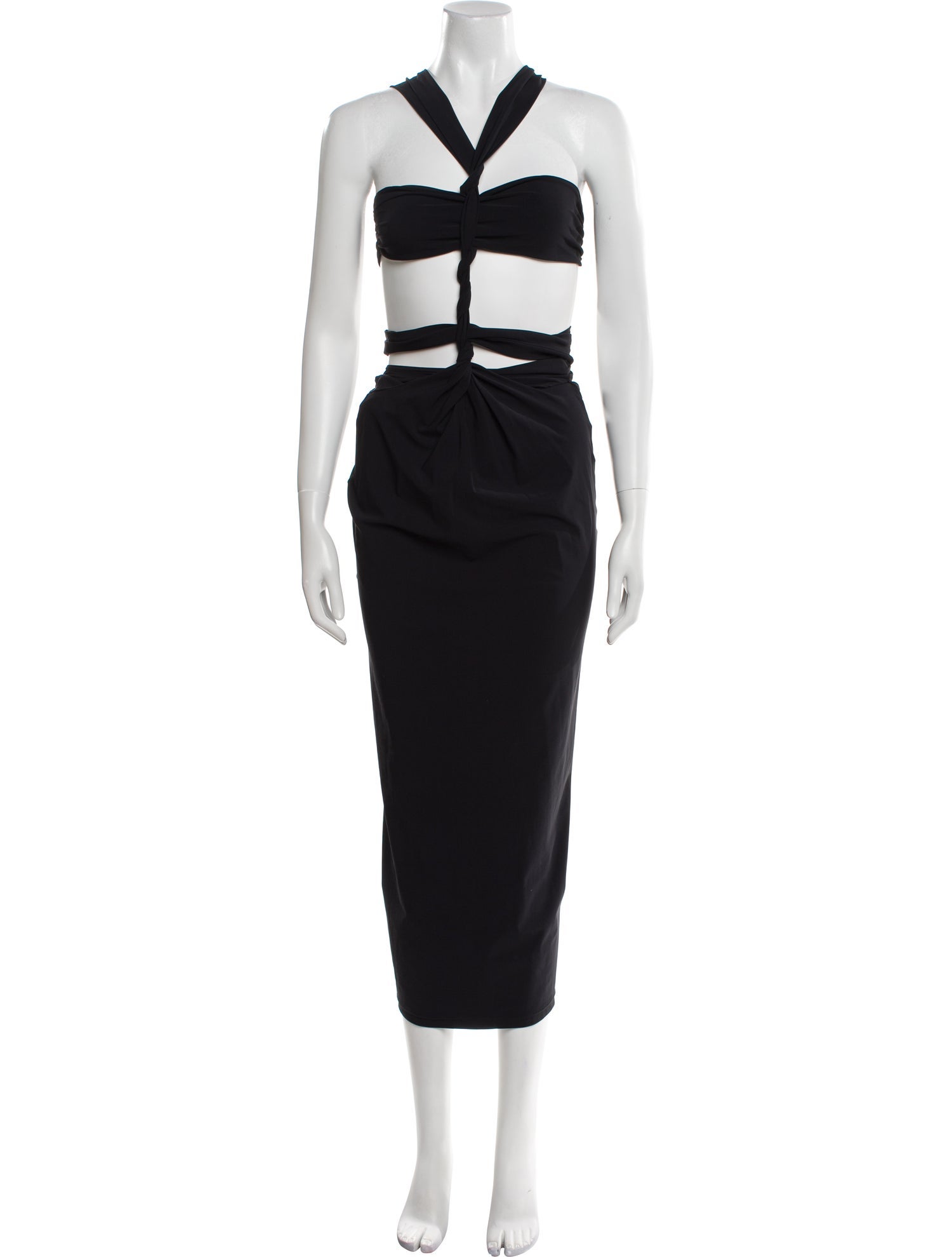 Christopher Esber Mock Neck Midi Length Dress