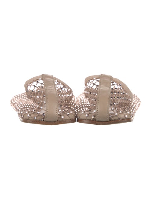 Christopher Esber Lace Pattern Crystal Embellishments Mules