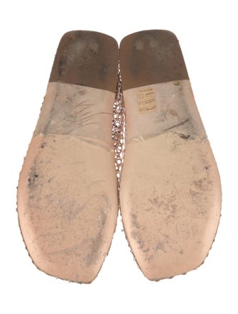 Christopher Esber Lace Pattern Crystal Embellishments Mules