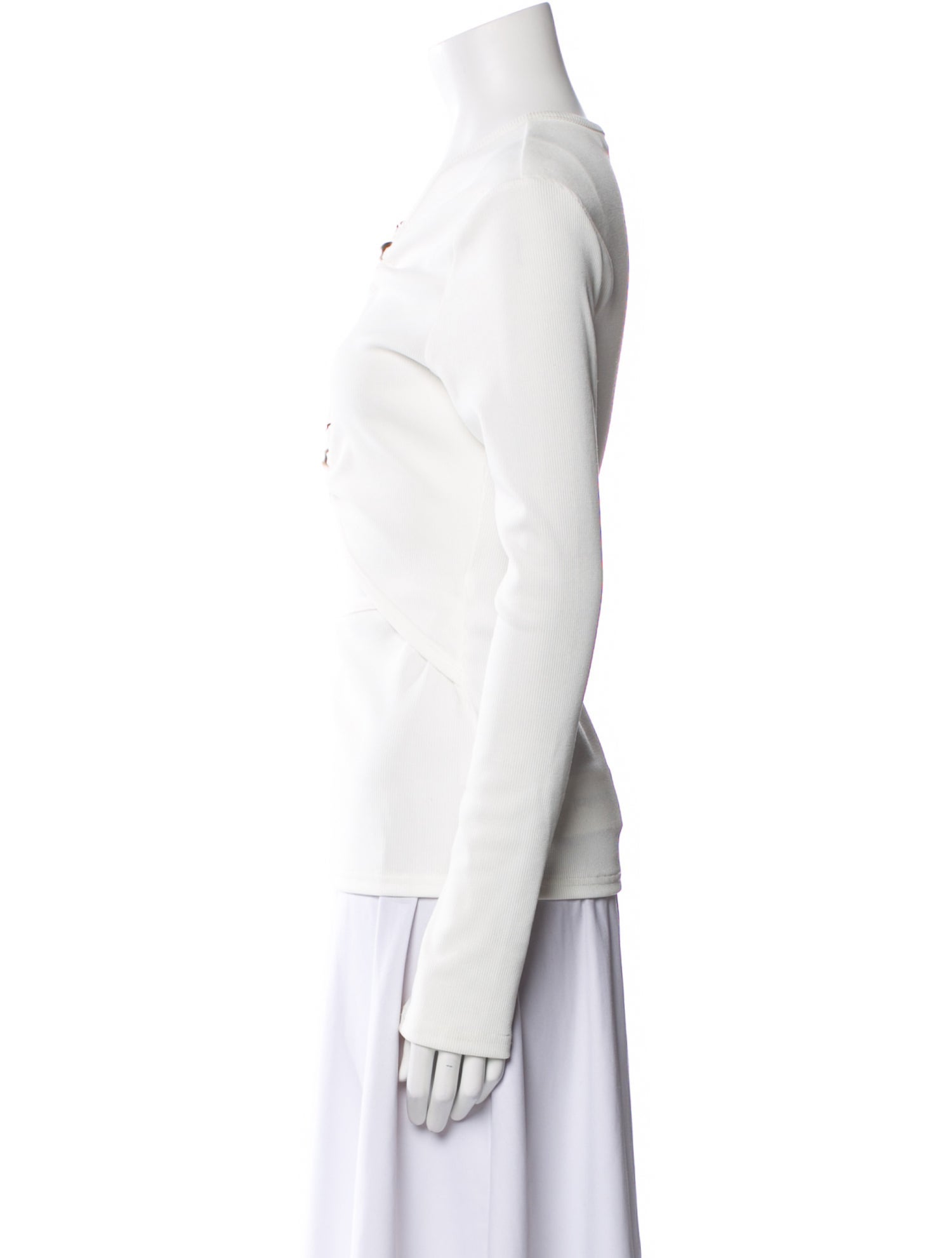 Christopher Esber V-Neck Long Sleeve Top