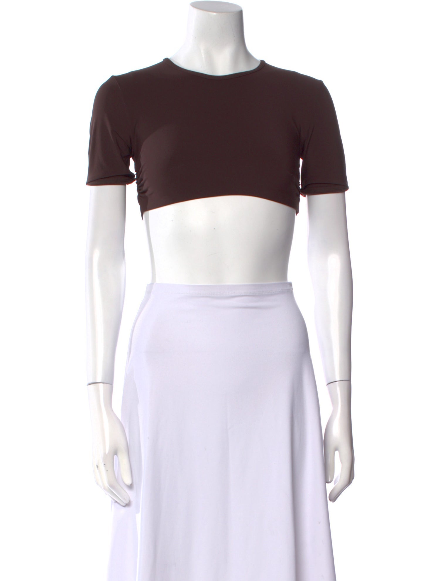 Christopher Esber Crew Neck Short Sleeve Crop Top