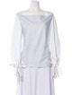 Christopher Esber Striped Off-The-Shoulder Blouse