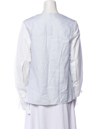 Christopher Esber Striped Off-The-Shoulder Blouse