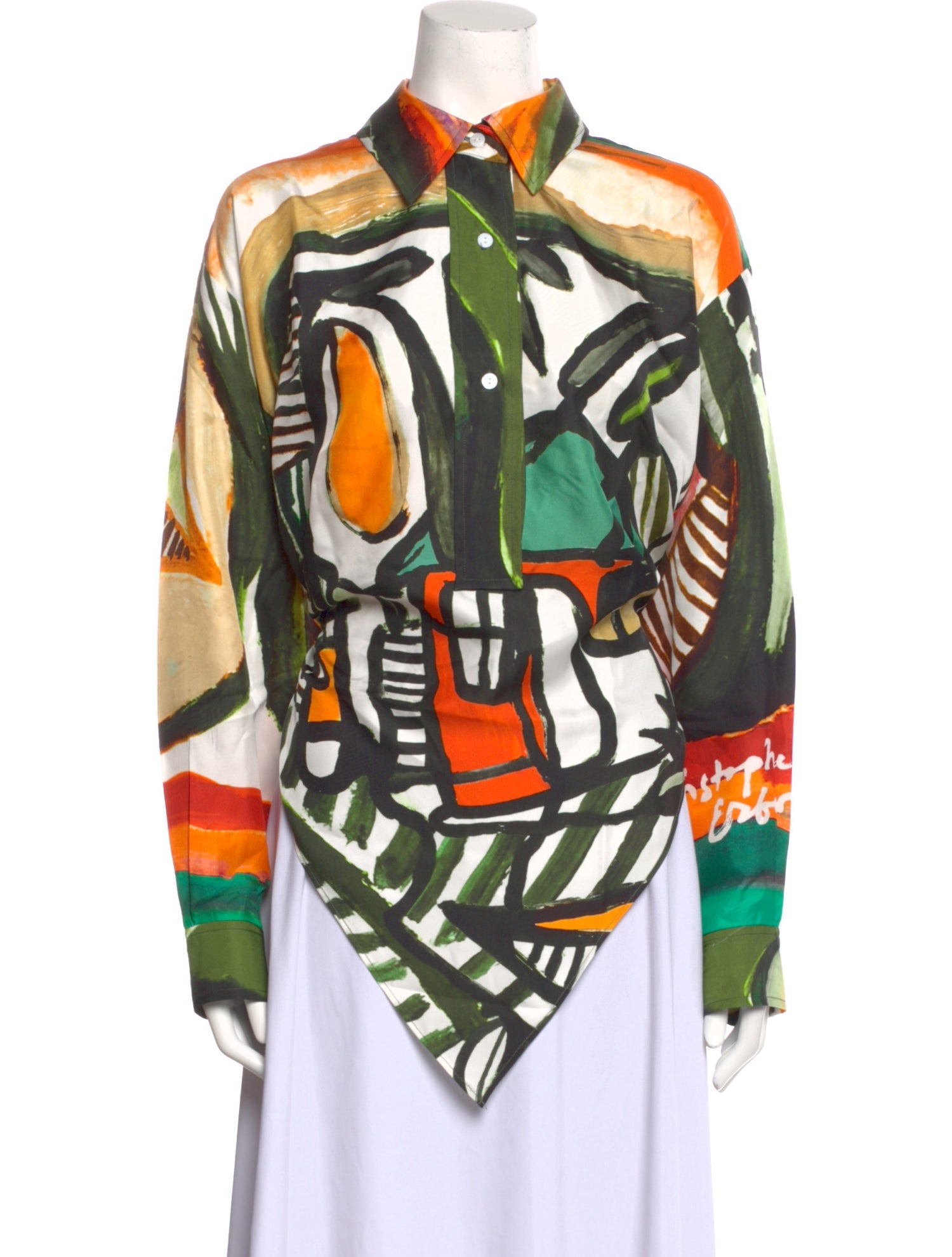 Christopher Esber Silk Printed Polo