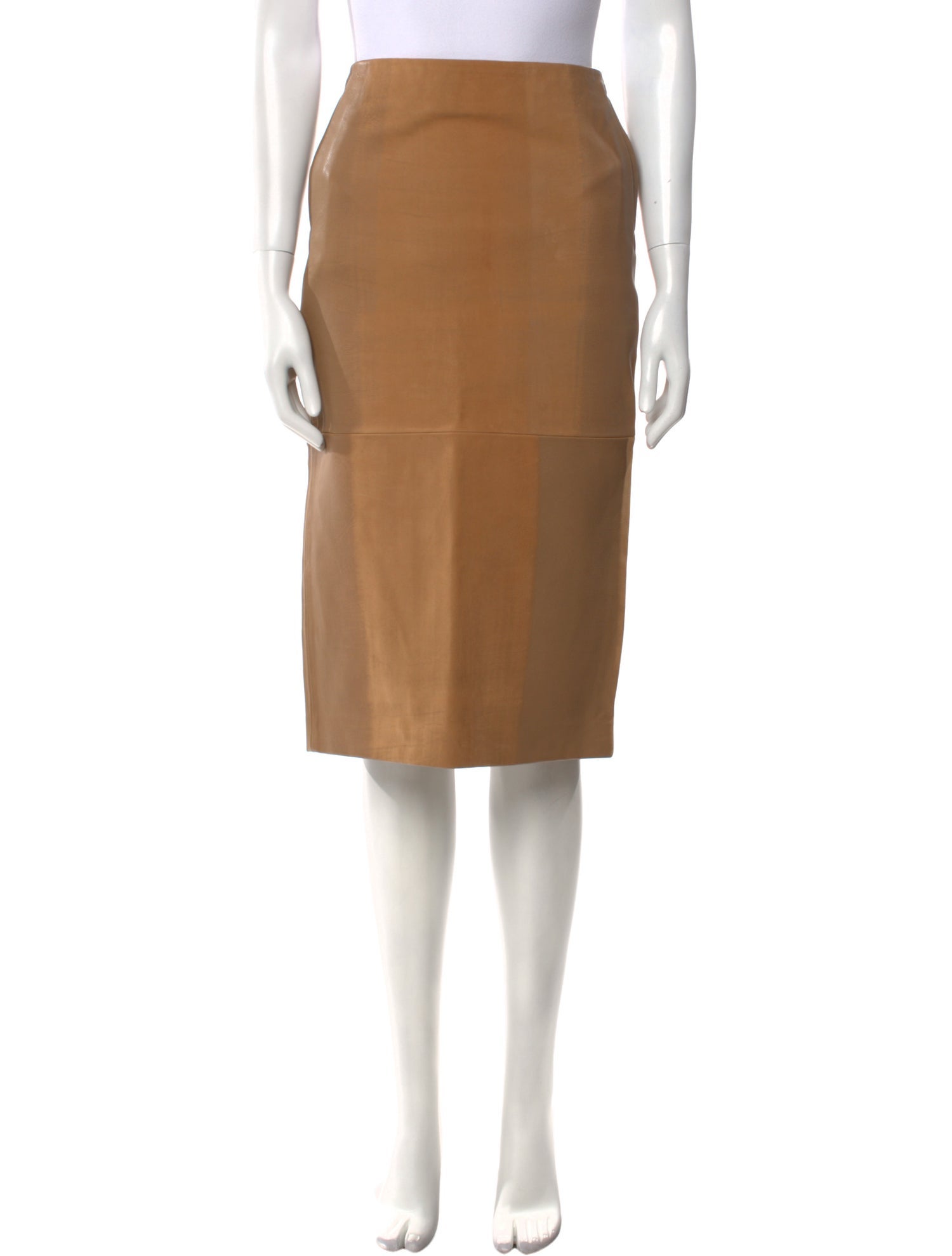 Christopher Esber Leather Knee-Length Skirt w/ Tags