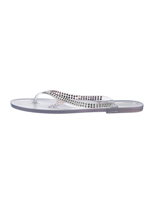 Christopher Esber PVC Crystal Embellishments Flip Flops