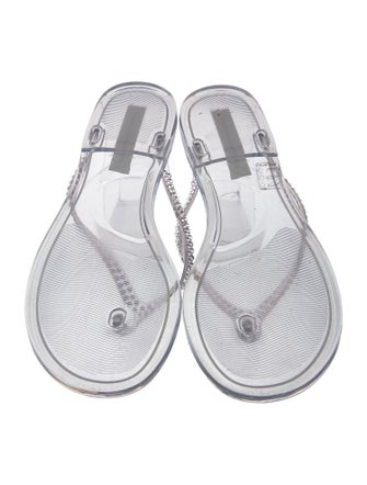 Christopher Esber PVC Crystal Embellishments Flip Flops