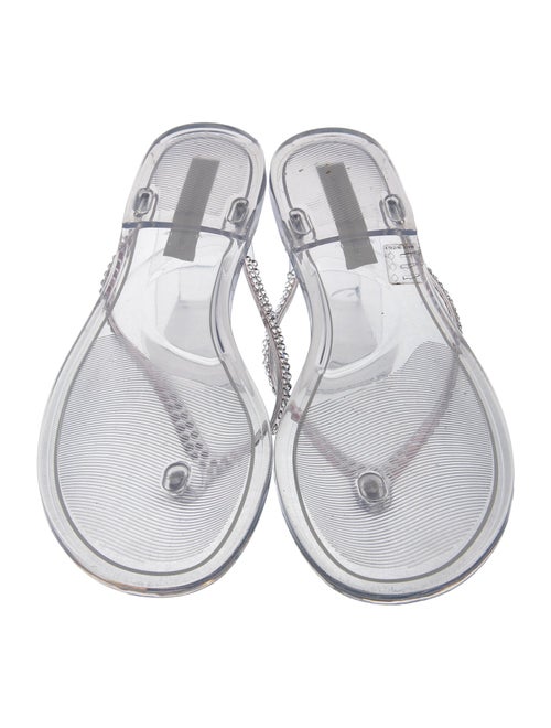 Christopher Esber PVC Crystal Embellishments Flip Flops