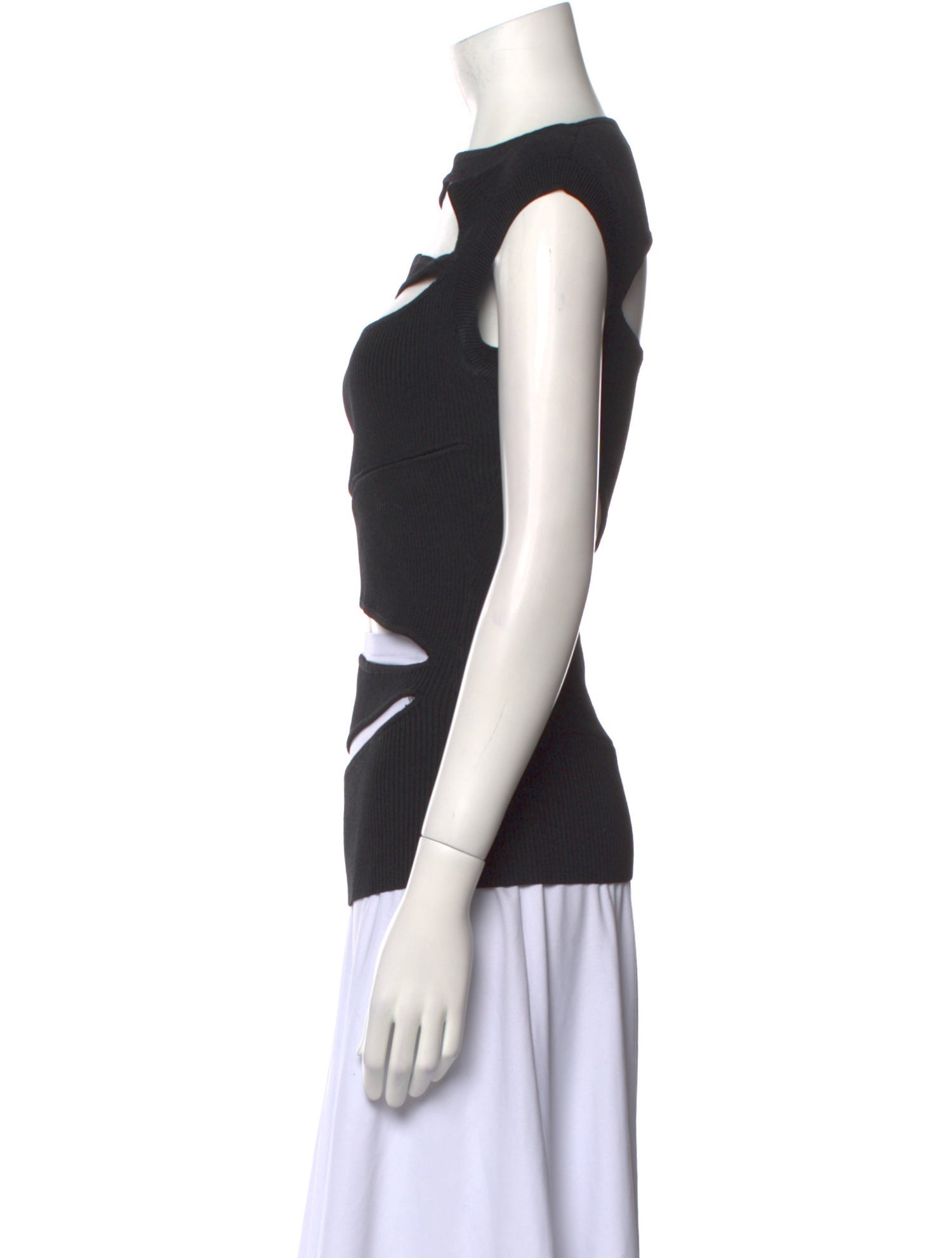 Christopher Esber Striped Bateau Neckline Top