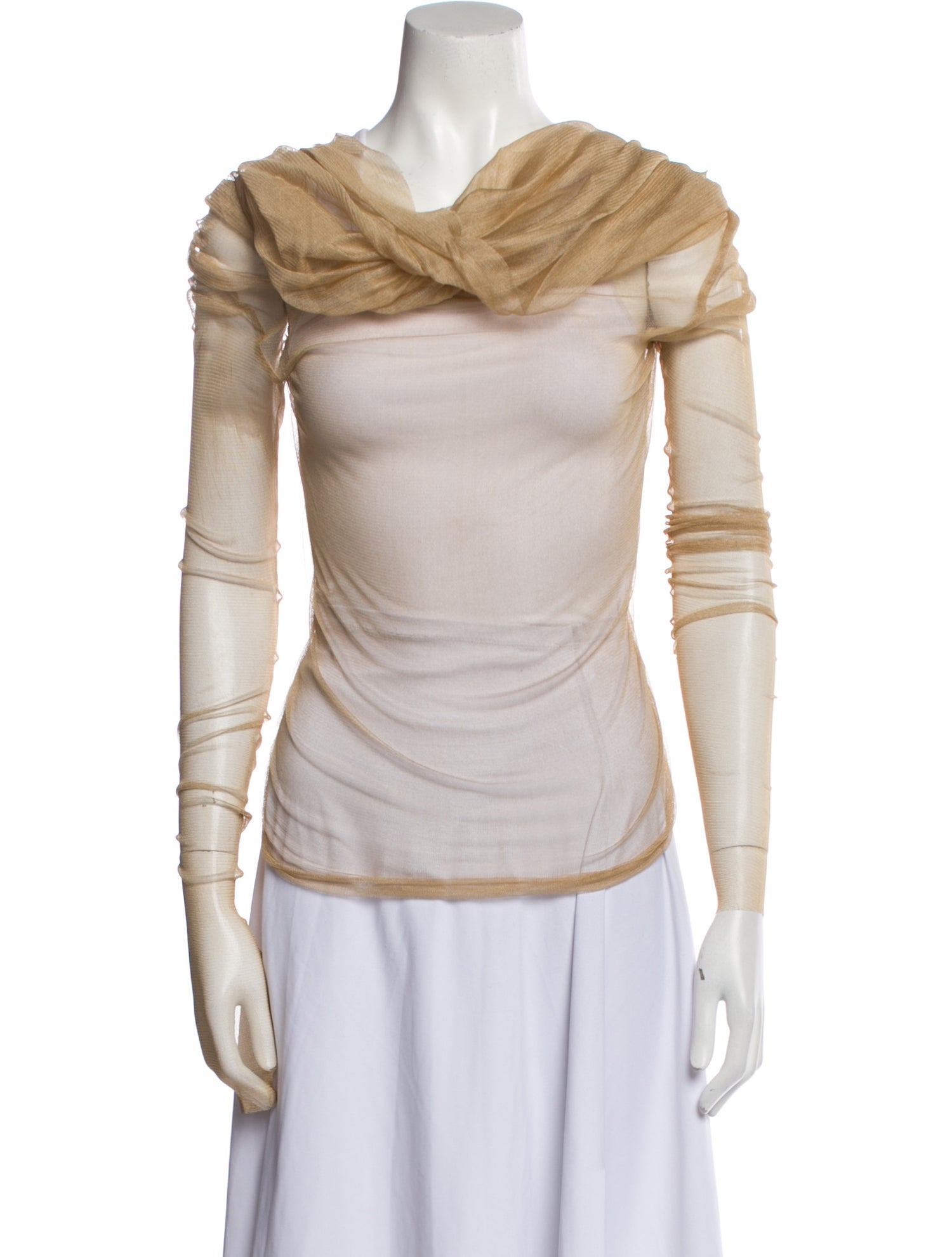 Christopher Esber Silk Cowl Neck Top