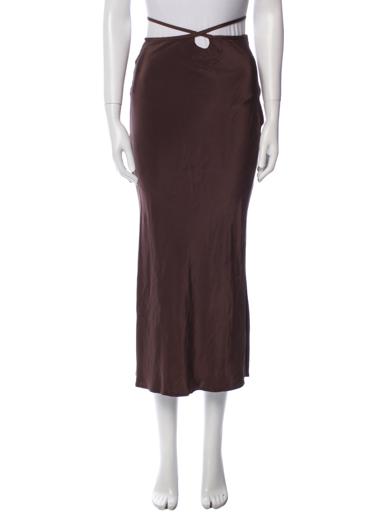 Christopher Esber Silk Midi Length Skirt