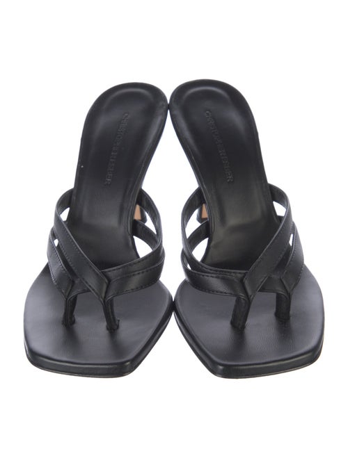 Christopher Esber Leather Cutout Accent Slides