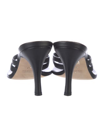 Christopher Esber Leather Cutout Accent Slides