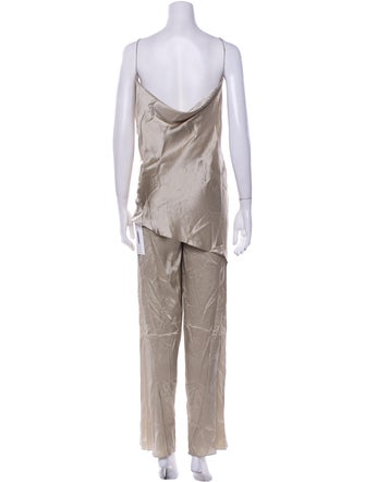 Christopher Esber Silk Ruffle Embellishment Pant Set