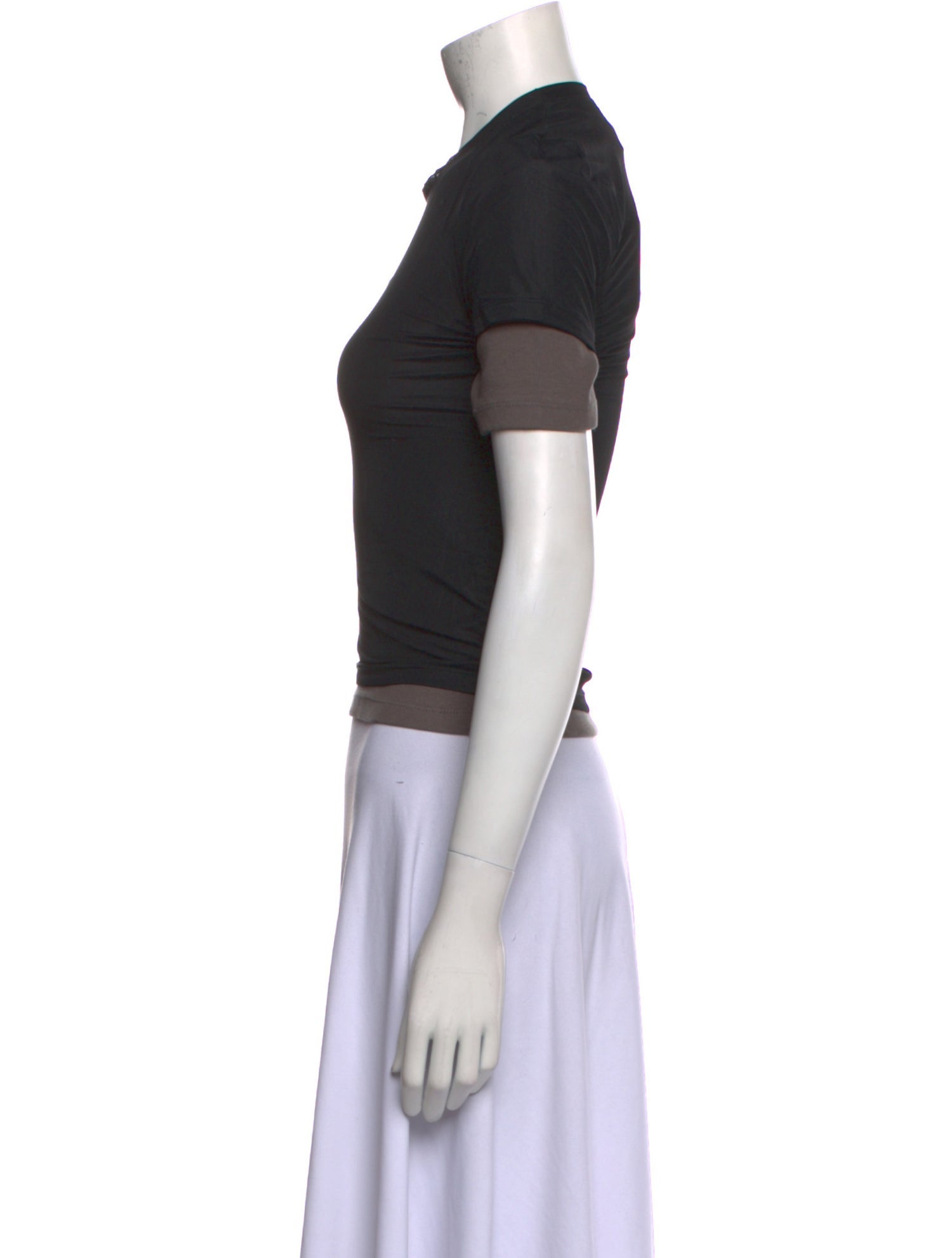 Christopher Esber Crew Neck Short Sleeve Crop Top w/ Tags