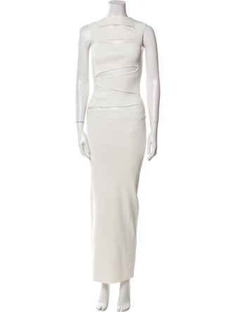 Christopher Esber Bateau Neckline Long Dress