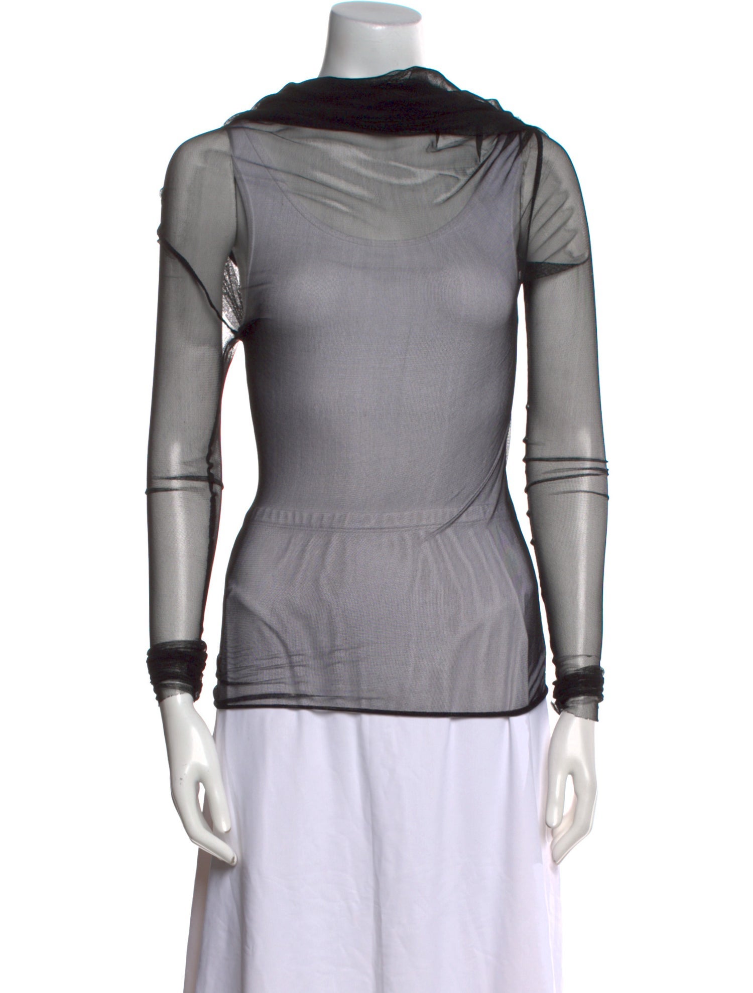Christopher Esber Silk Cowl Neck Top
