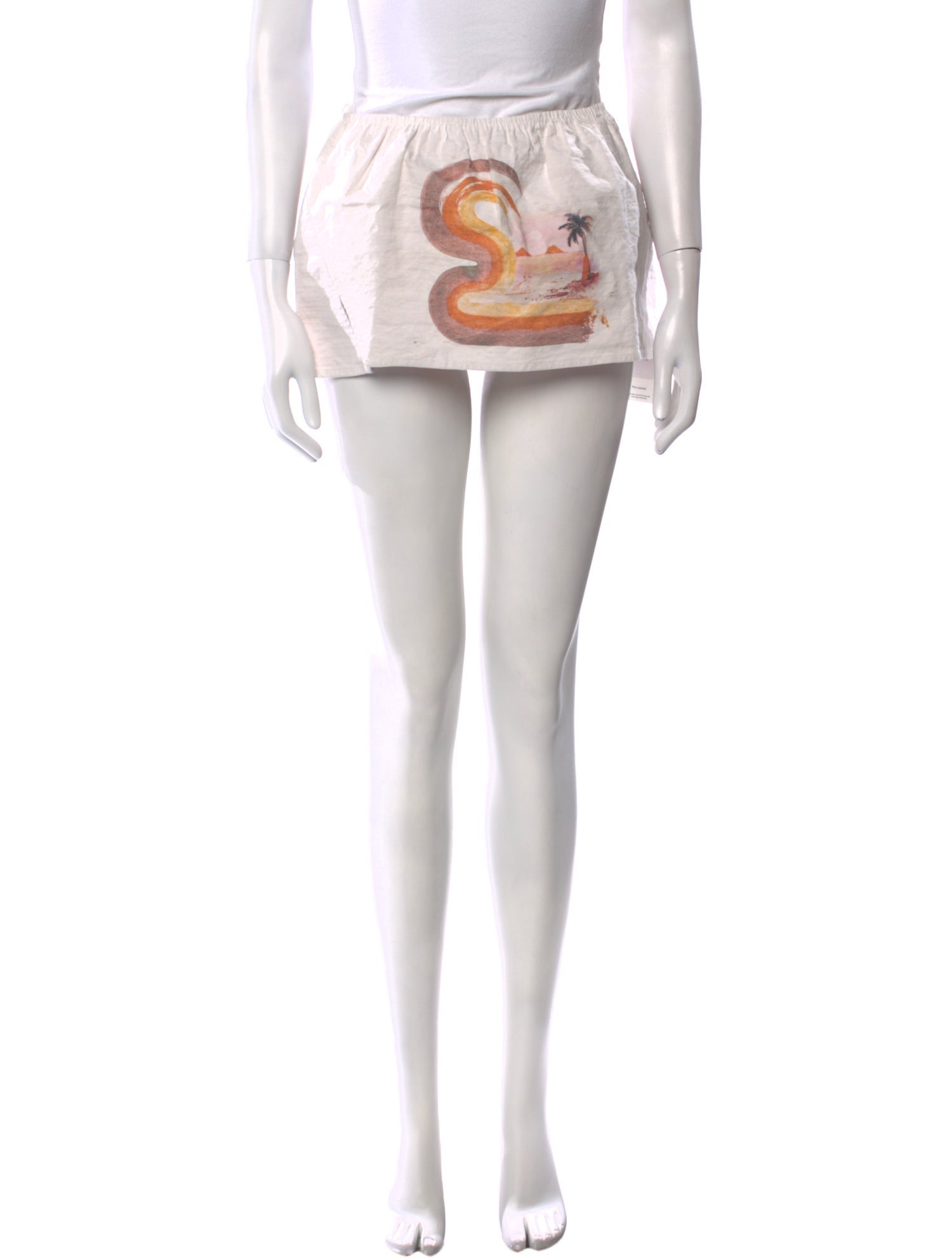 Christopher Esber Graphic Print Mini Skirt