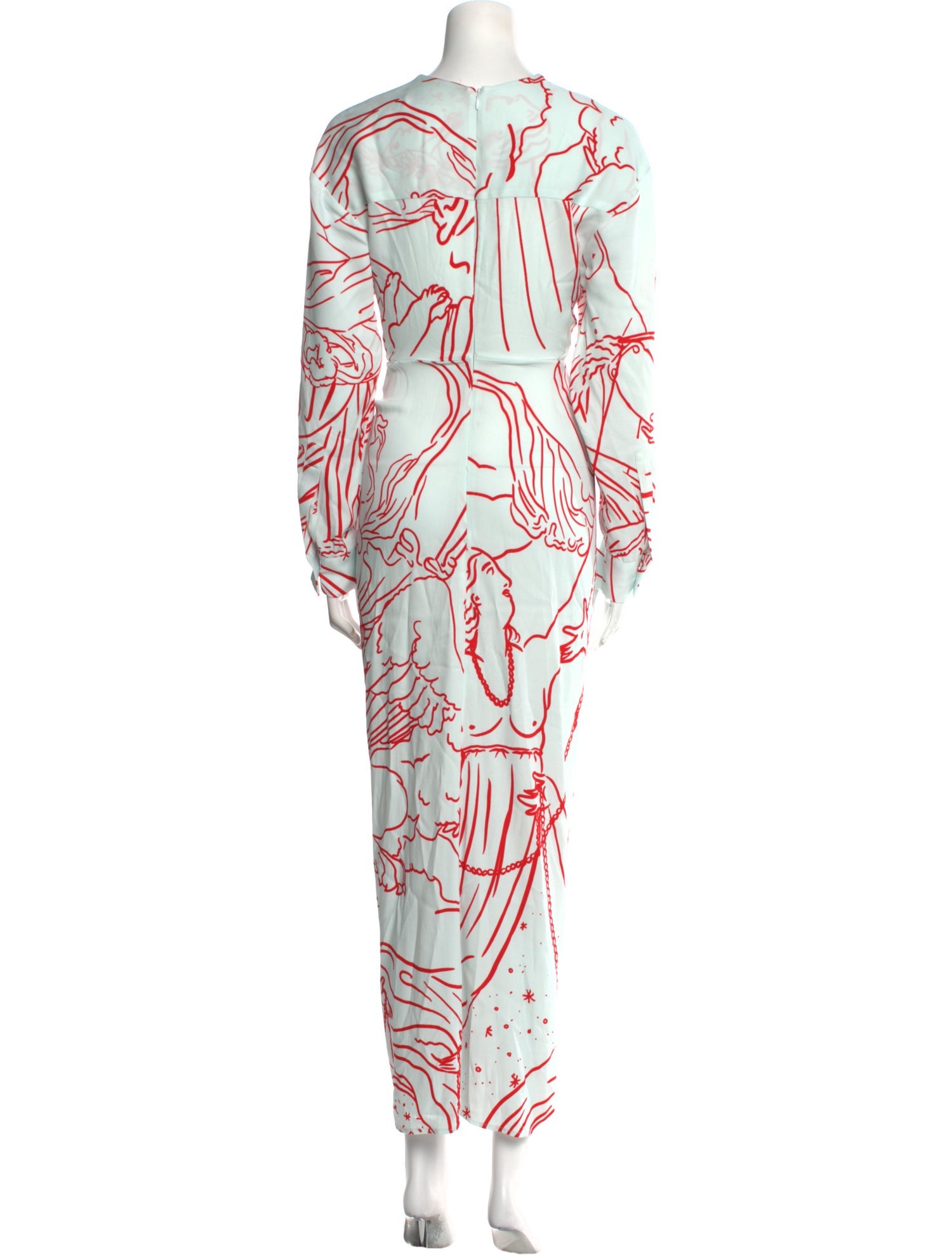 Christopher Esber Printed Long Dress