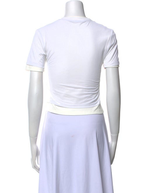 Christopher Esber Graphic Print Crew Neck Crop Top