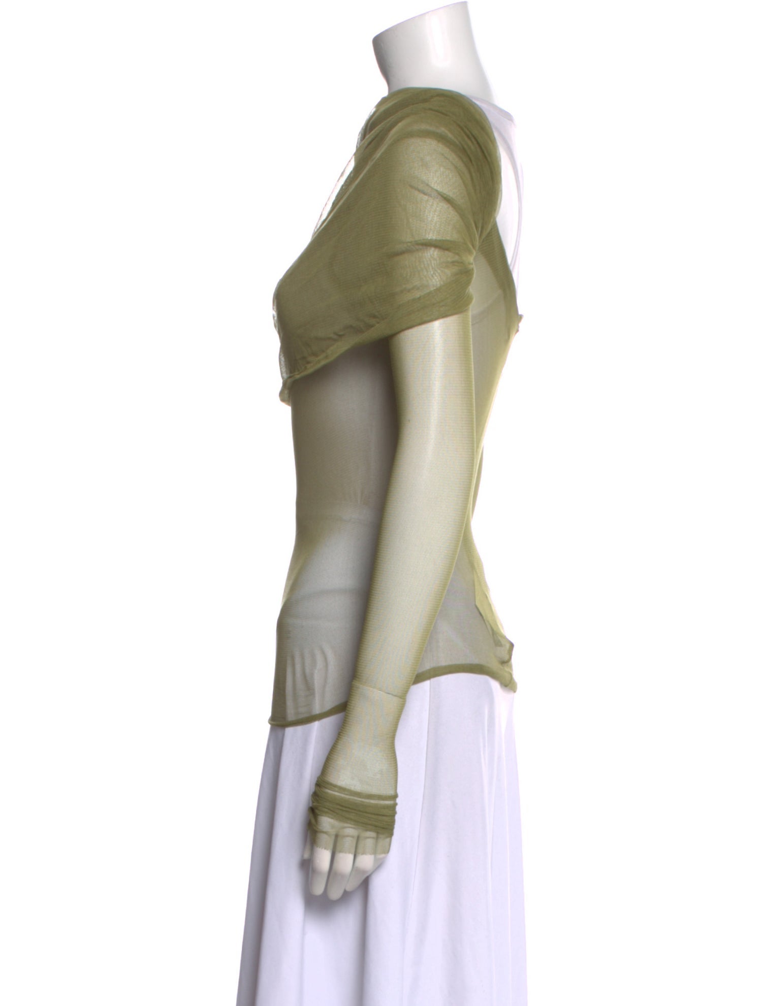 Christopher Esber Silk Bateau Neckline Top