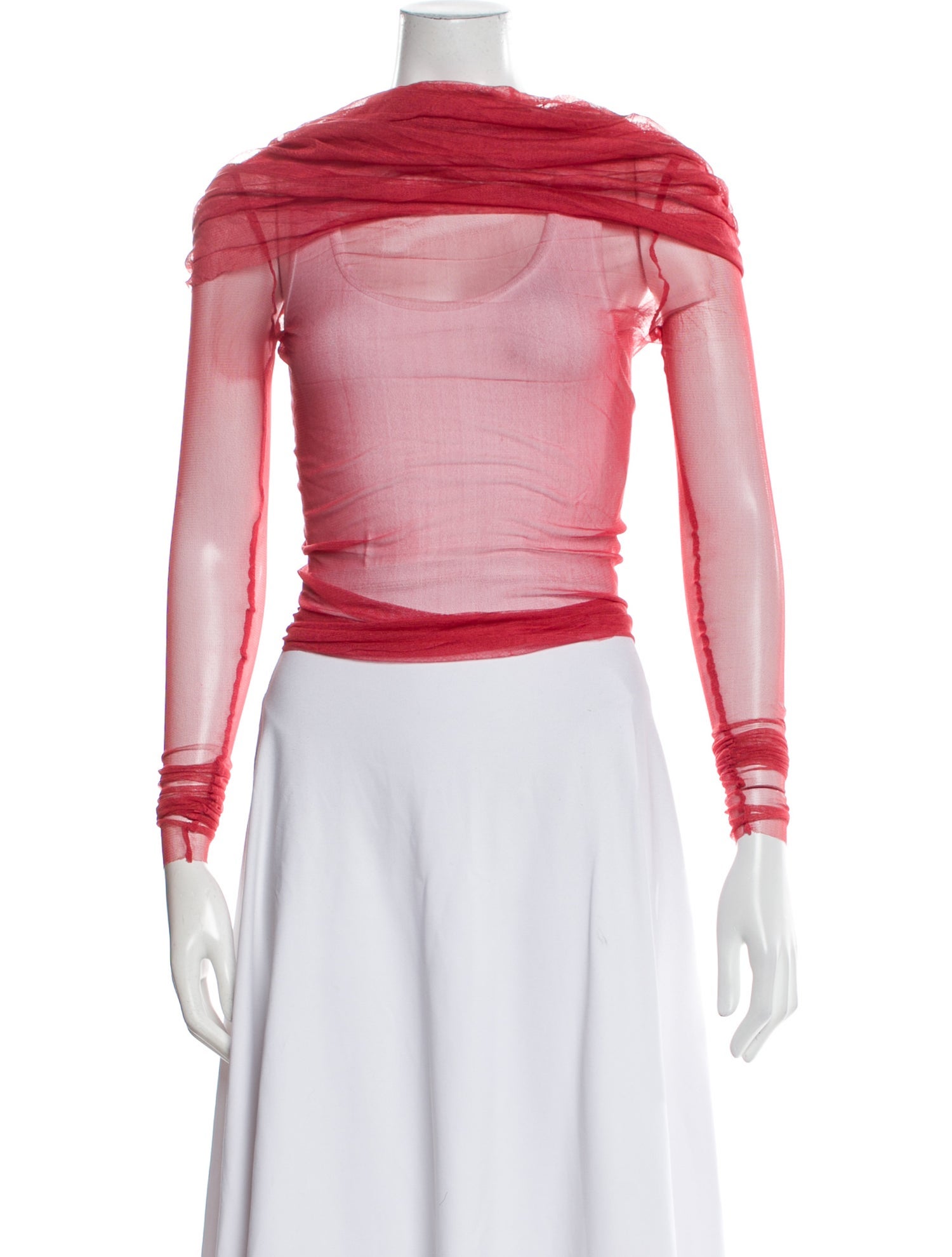 Christopher Esber Silk Off-The-Shoulder Crop Top