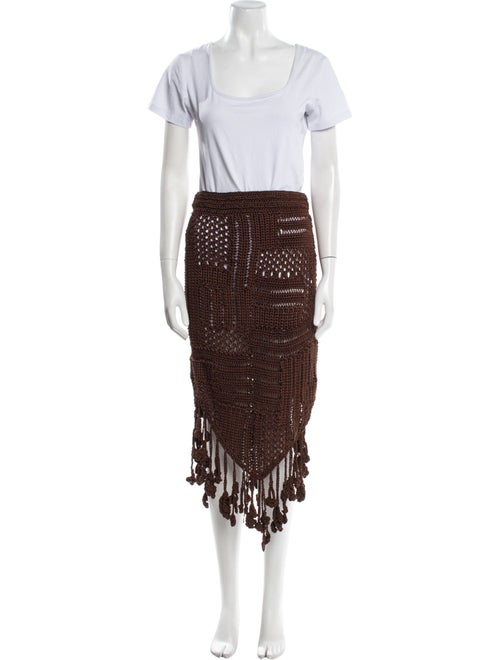 Christopher Esber Nylon Ruffle Embellishment Skirt Set