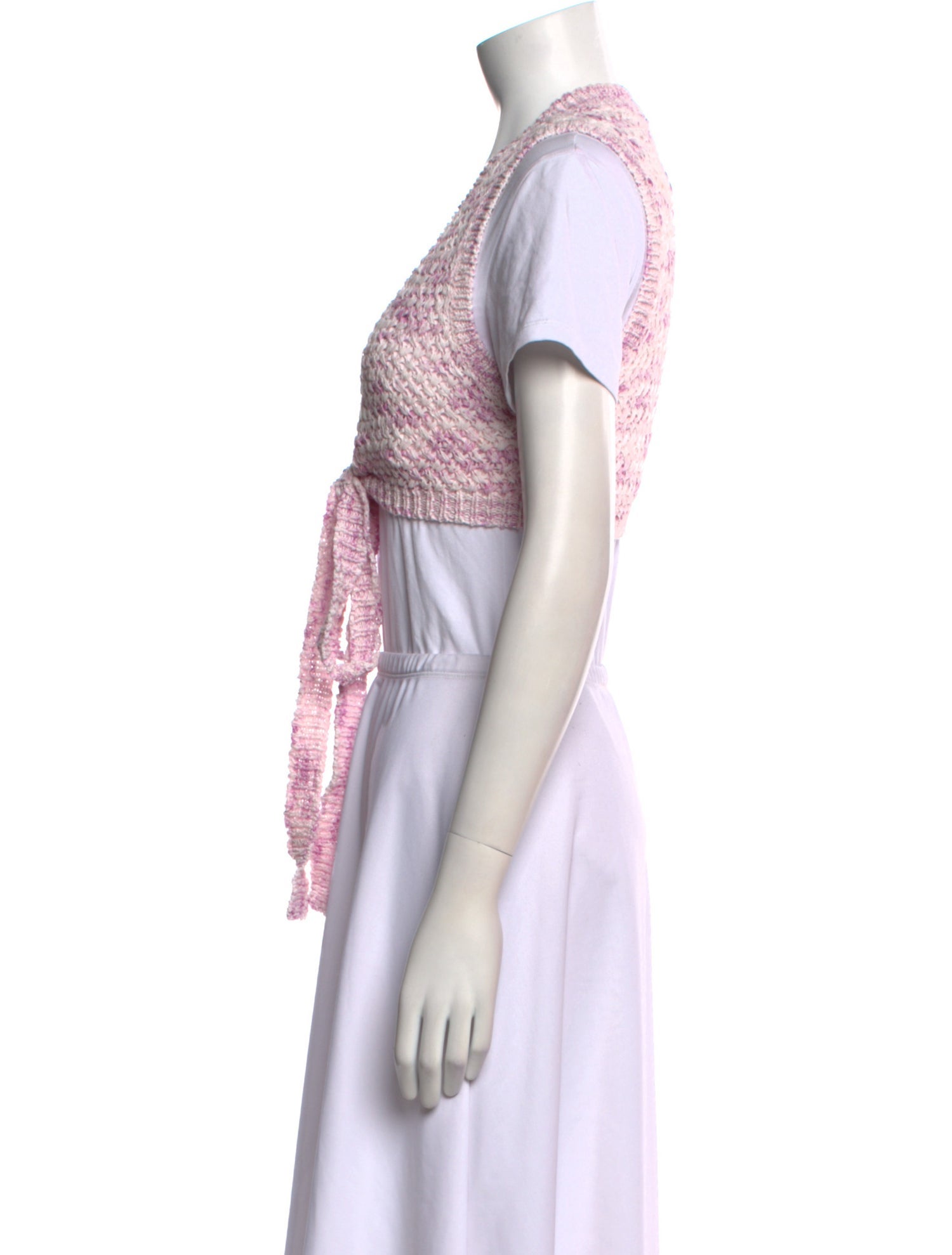 Christopher Esber Striped V-Neck Crop Top