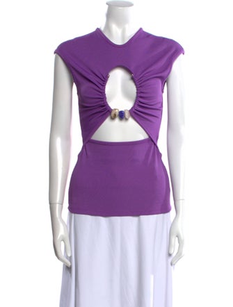 Christopher Esber Crew Neck Short Sleeve Top