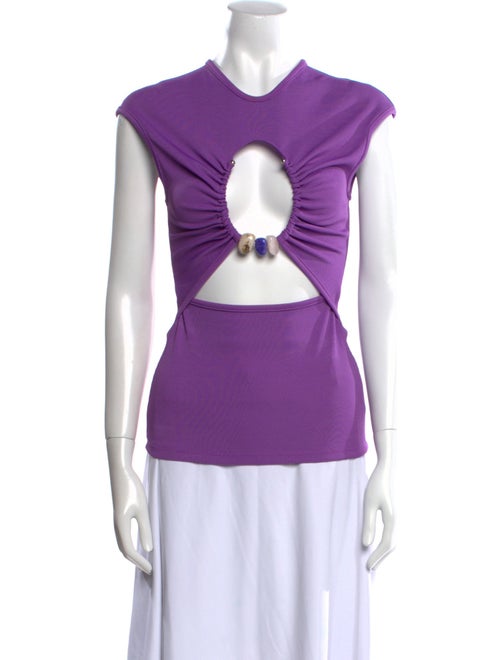 Christopher Esber Crew Neck Short Sleeve Top