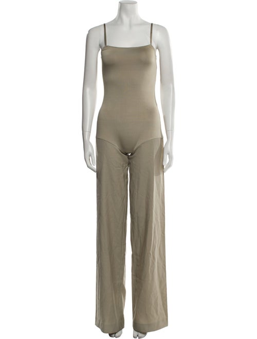 Christopher Esber Wool Square Neckline Jumpsuit