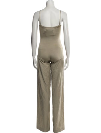 Christopher Esber Wool Square Neckline Jumpsuit