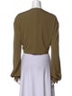 Christopher Esber V-Neck Long Sleeve Crop Top