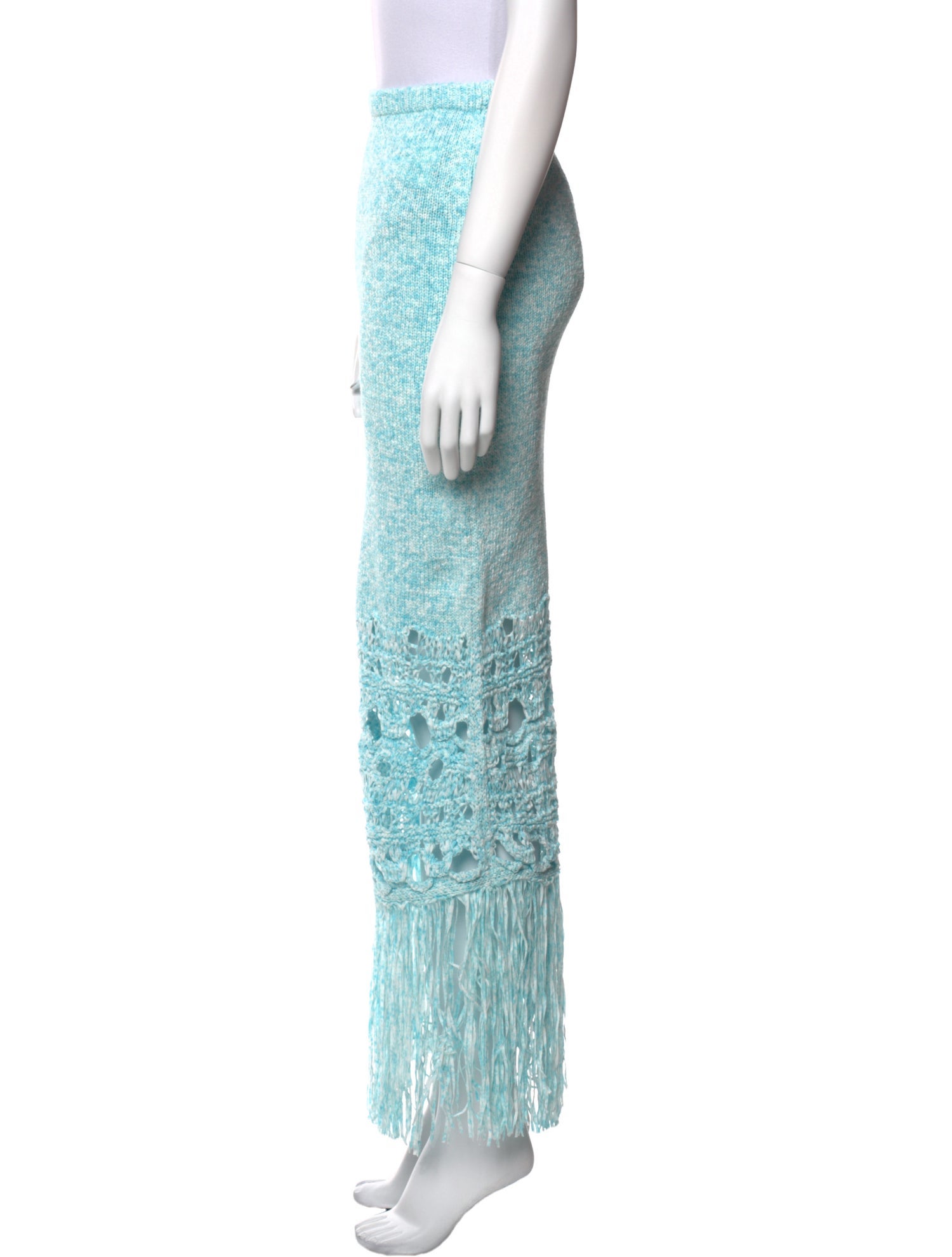 Christopher Esber Fringe Trim Accent Knee-Length Skirt