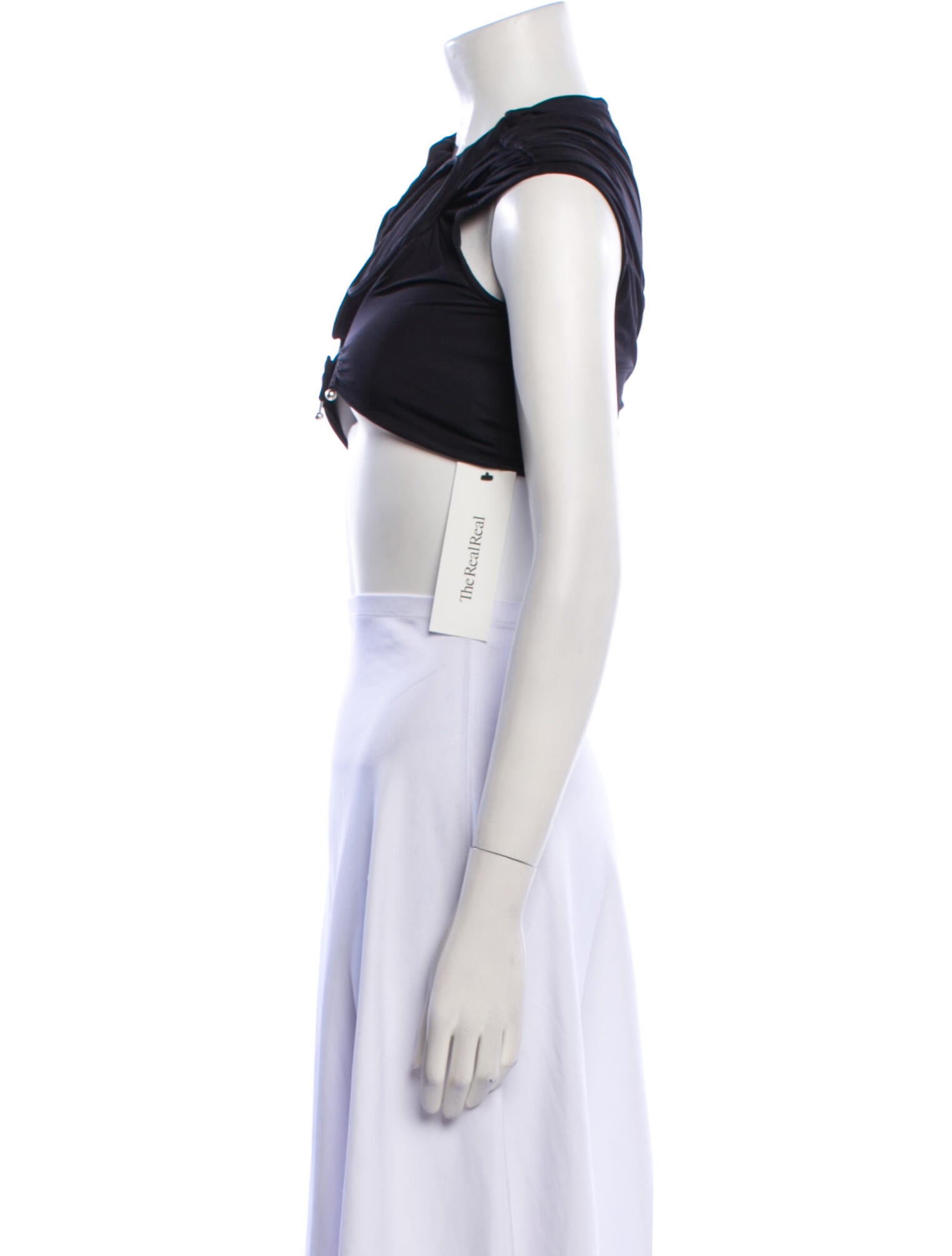 Christopher Esber One-Shoulder Sleeveless Crop Top w/ Tags