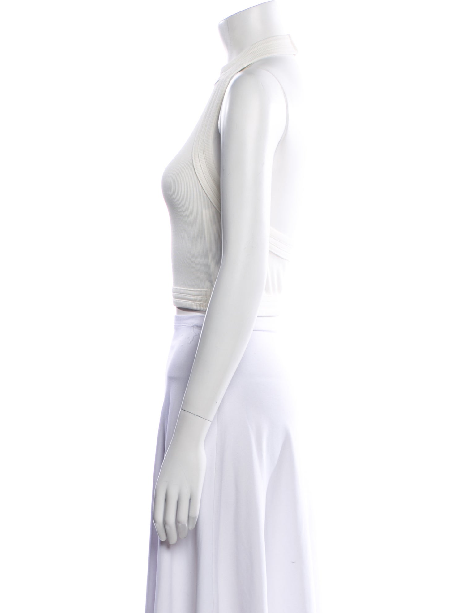 Christopher Esber Mock Neck Sleeveless Crop Top