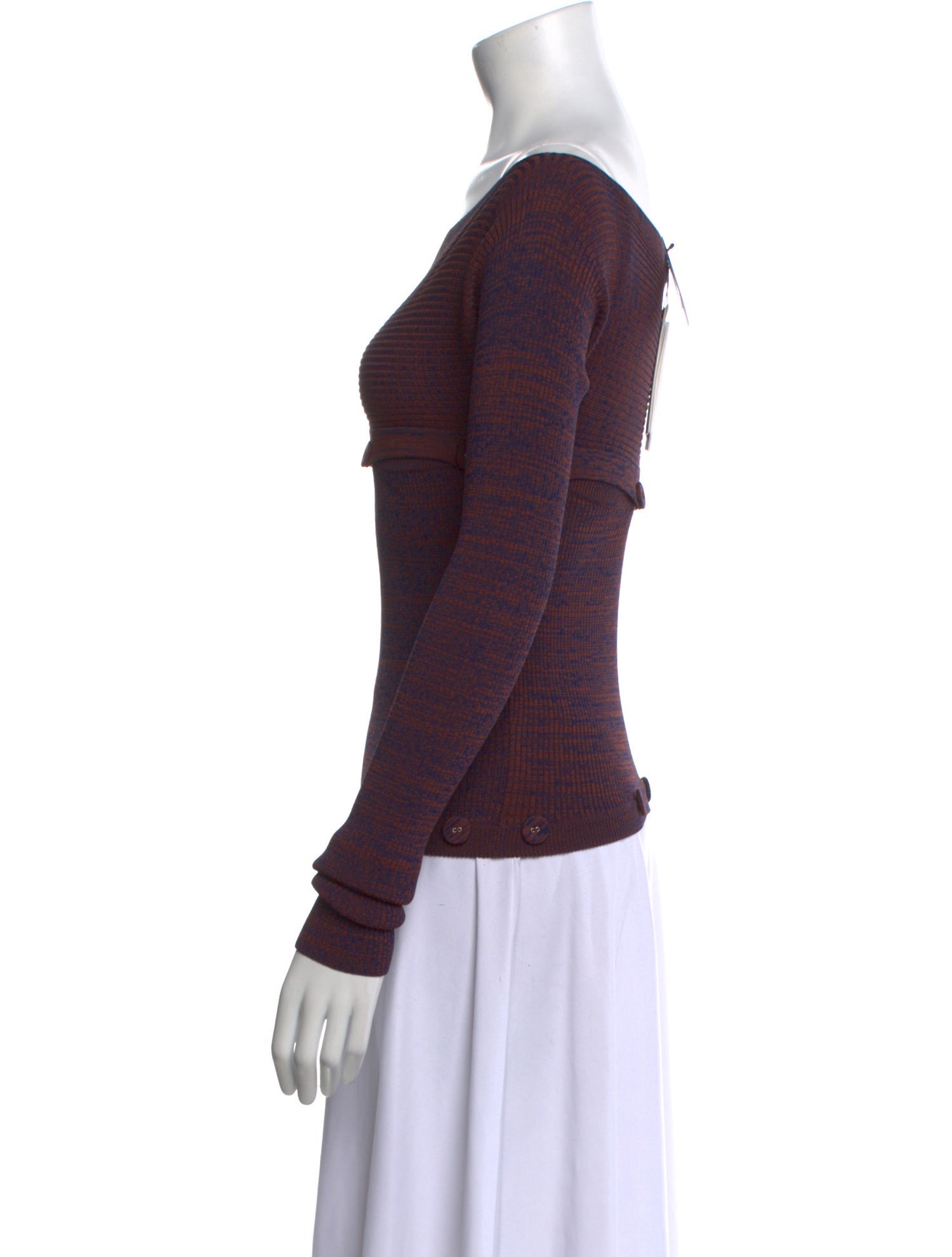 Christopher Esber Bateau Neckline Long Sleeve Top